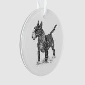 Bull terrier Acryl ornament (voorkant)