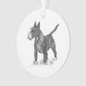 Bull terrier Acryl ornament (voorkant)