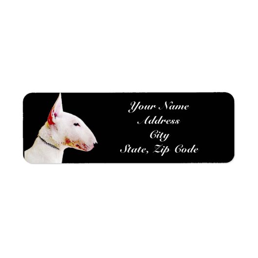 Bull Terrier Adresetiketten Etiket (Voorkant)