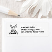 BULL TERRIER | Afbeelding op retouradres Etiket (Insitu)