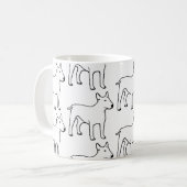 Bull Terrier Artsy Coffee Mok (Voorkant links)