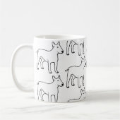 Bull Terrier Artsy Coffee Mok (Links)