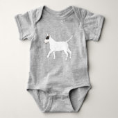 Bull Terrier Baby Bodysuit (Voorkant)