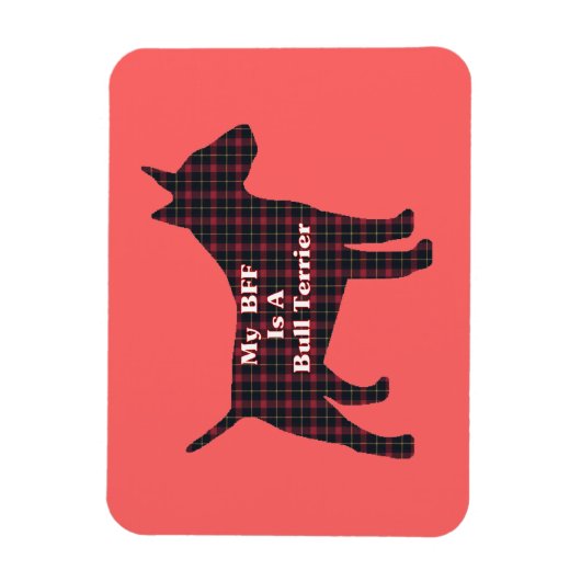 Bull Terrier BFF Magneet (Verticaal)