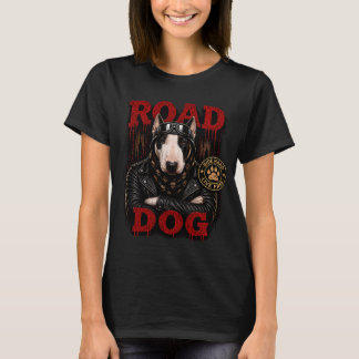 Bull Terrier Biker Design - Weg Hond Ride Hard L T-shirt