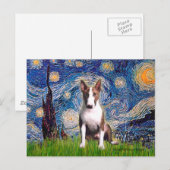 Bull Terrier (Br) - De sterrenhemel Briefkaart (Voorkant / Achterkant)