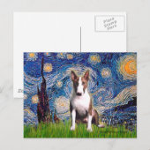 Bull Terrier (BR) - Sterrennacht Briefkaart (Voorkant / Achterkant)