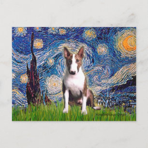 Bull Terrier (Br) - Sterrennacht Briefkaart