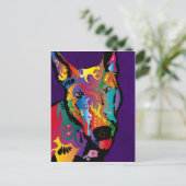 Bull Terrier Briefkaart (Staand voorkant)