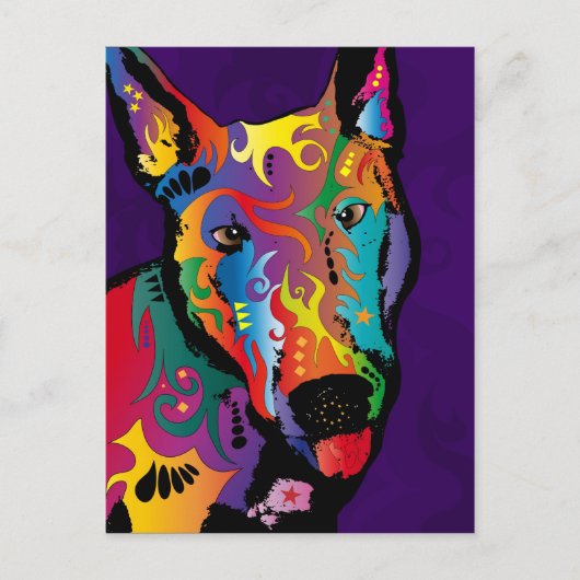 Bull Terrier Briefkaart (Voorkant)