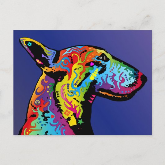 Bull Terrier Briefkaart (Voorkant)