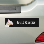 Bull Terrier-bumper sticker (Op auto)