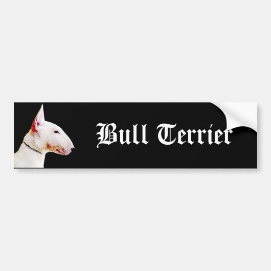 Bull Terrier-bumper sticker (Voorkant)
