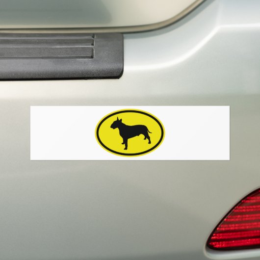 Bull Terrier Bumpersticker (Op auto)