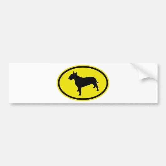 Bull Terrier Bumpersticker (Voorkant)