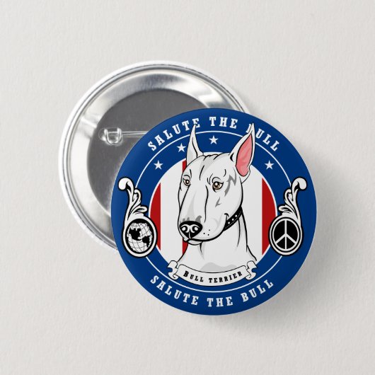 Bull Terrier Button (Voorkant /achterkant)