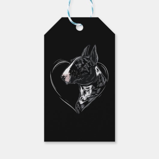 Bull Terrier Cadeaulabel (Voorkant)