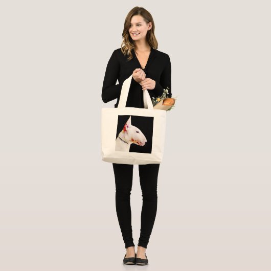 Bull Terrier canvas tas (Voorkant (model))