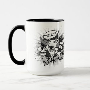 Bull Terrier Cartoon Coffee Mok "Geweldige"