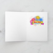 Bull Terrier Cartoon Kaart "Gelukkig Nieuwjaar" (Binnen)