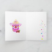 Bull Terrier Cartoon Kaart "Happy Birthday" (Binnen)