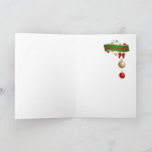 Bull Terrier Cartoon Kerst Wenskaart Feestdagen Kaart (Binnen)