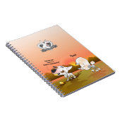 Bull Terrier Cartoon Notebook "Mode Statement" Notitieboek (Rechterzijde)