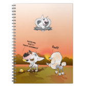 Bull Terrier Cartoon Notebook "Mode Statement" Notitieboek (Voorkant)