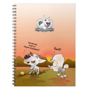 Bull Terrier Cartoon Notebook "Mode Statement" Notitieboek