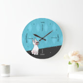 Bull Terrier Cartoon Wall Clock Grote Klok (Huis)