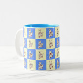 Bull Terrier Checkered Mok (Voorkant links)