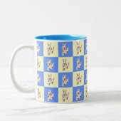 Bull Terrier Checkered Mok (Links)