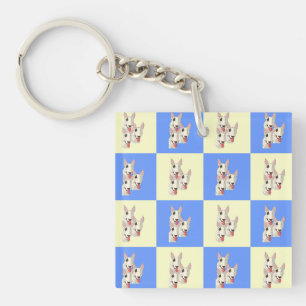Bull Terrier Checkered Sleutelhanger