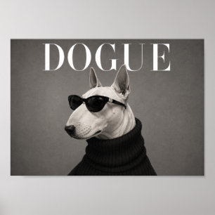 Bull Terrier Chique Mode Honden Kunstprint Poster