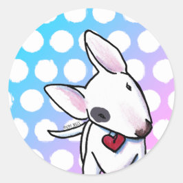Bull Terrier Classic ronde Stickers