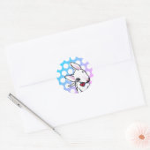 Bull Terrier Classic ronde Stickers (Envelop)