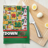 Bull Terrier Coundown met Kerstmis Advent Calendar Theedoek (Quarter Fold)
