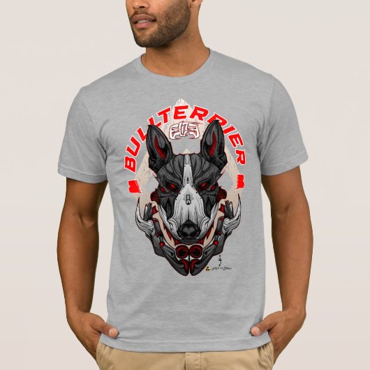 BULL TERRIER Cyberpunk Samurai Elite T-shirt (Voorkant)