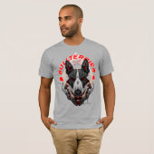 BULL TERRIER Cyberpunk Samurai Elite T-shirt (Voorkant volledig)