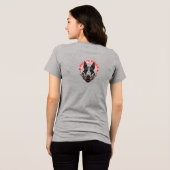 BULL TERRIER Cyberpunk Samurai Elite Tri-Blend Shirt (Achterkant volledig)