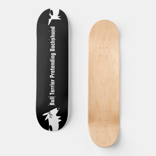 Bull Terrier Dachshund Persoonlijk Skateboard (Voorkant)