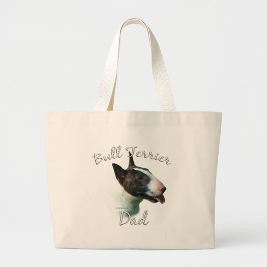 Bull Terrier Dad 2 Grote Tote Bag (Voorkant)