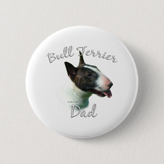 Bull Terrier Dad 2 Ronde Button 5,7 Cm (Voorkant)