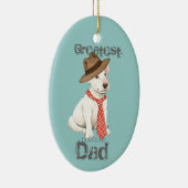 Bull Terrier Dad Ceramic Ornament (Rechts)