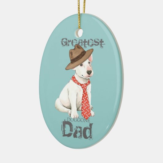 Bull Terrier Dad Ceramic Ornament (Links)