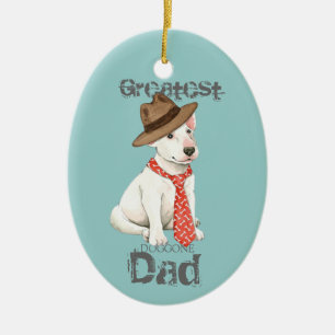 Bull Terrier Dad Ceramic Ornament