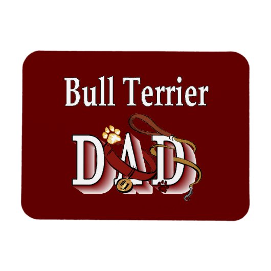 Bull Terrier Dad Magneet (Horizontaal)