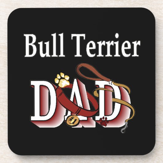 Bull Terrier Dad Onderzetter (Voorkant)