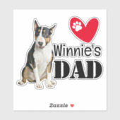 Bull Terrier Dad Personalized Sticker (Vel)