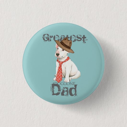 Bull Terrier Dad Ronde Button 3,2 Cm (Voorkant)